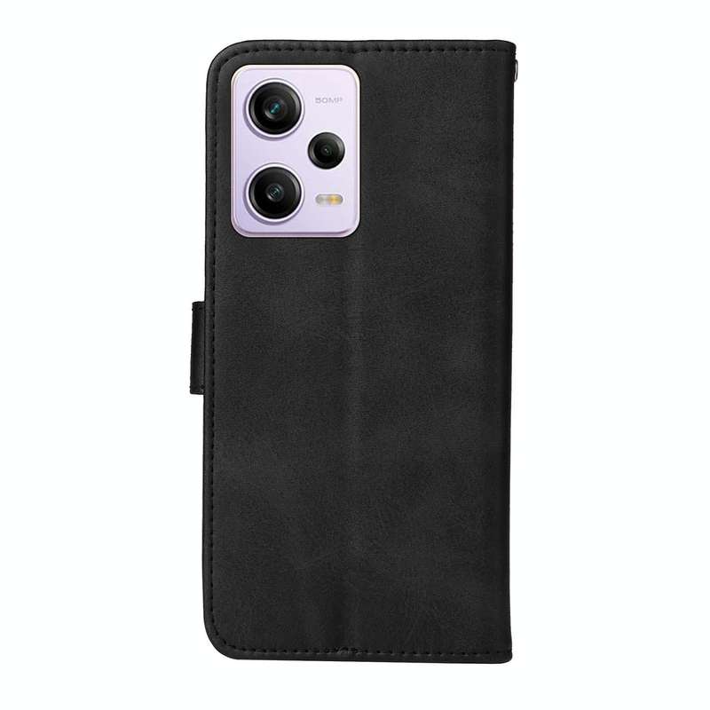 For Xiaomi Redmi Note 12 Pro+ China Classic Calf Texture Flip Leather Case(Black)