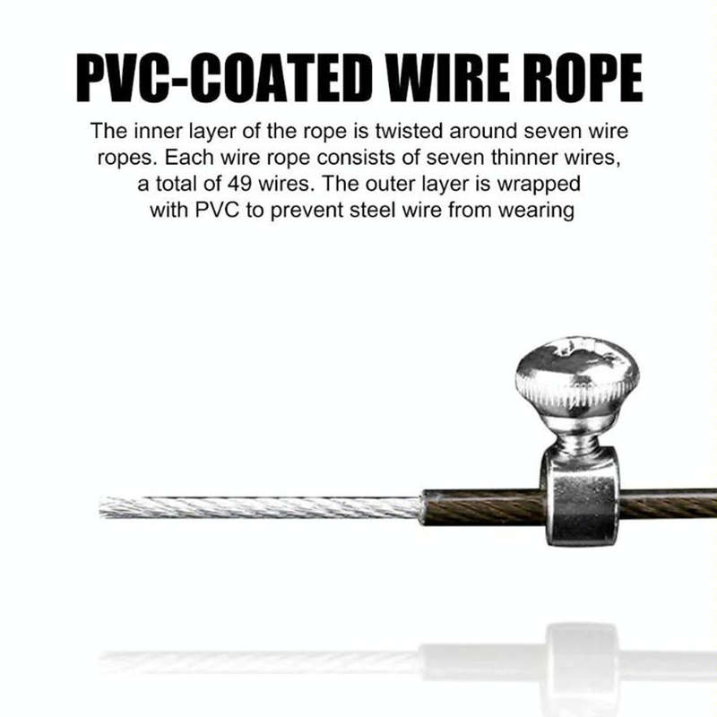 Steel Wire Skipping Skip Adjustable Fitness Jump RopeLength: 3m(Red)