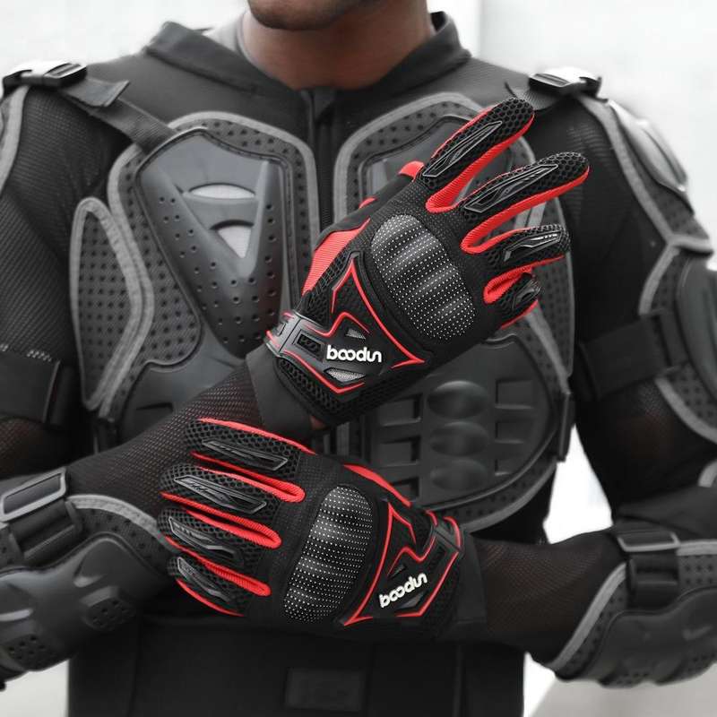 Boodun Motorcycle Electric Car Gloves Riding Off-Road Men And Women Racing Breathable Anti-Fall G...