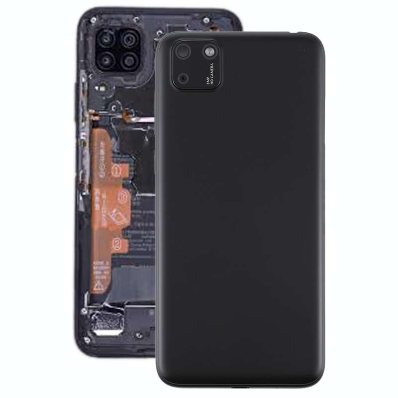 Original Battery Back Cover with Camera Lens Cover for Huawei Y5p(Black)