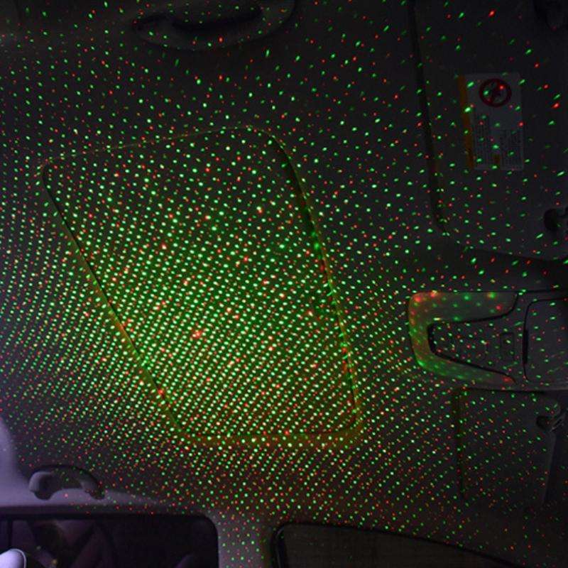 Car Two-color USB Star Dome Light Atmosphere Laser Projection Decorative Light, Voice Control Ver...