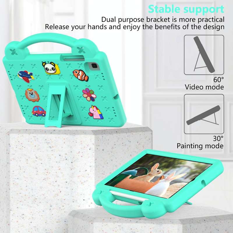 For Samsung Galaxy Tab S6 Lite 10.4 2020/2022 Handle Kickstand Children EVA Shockproof Tablet Cas...