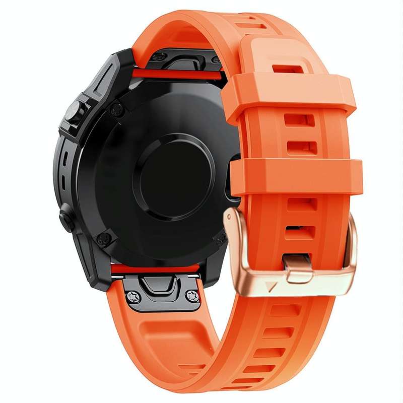 For Garmin Fenix 7s 20mm Silicone Watch Band(Orange)