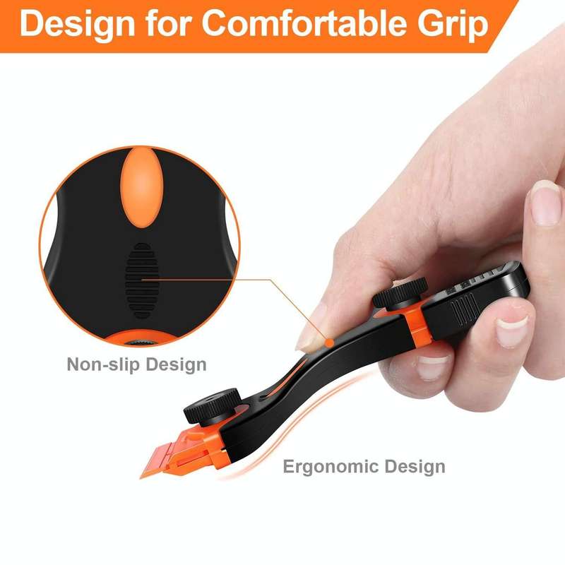 Double Headed Scraper Blade Glue Squeegee Remover Cleaner Tool (Yellow)