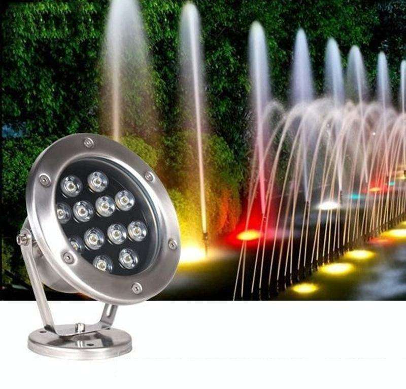 LED Underwater Light Pool Fish Pond Fountain Waterproof Landscape Light 9W(Blue)