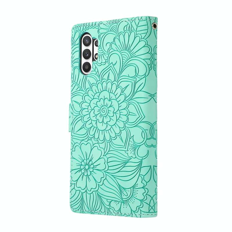 For Samsung Galaxy A32 5G Skin Feel Embossed Sunflower Horizontal Flip Leather Case with Holder &...