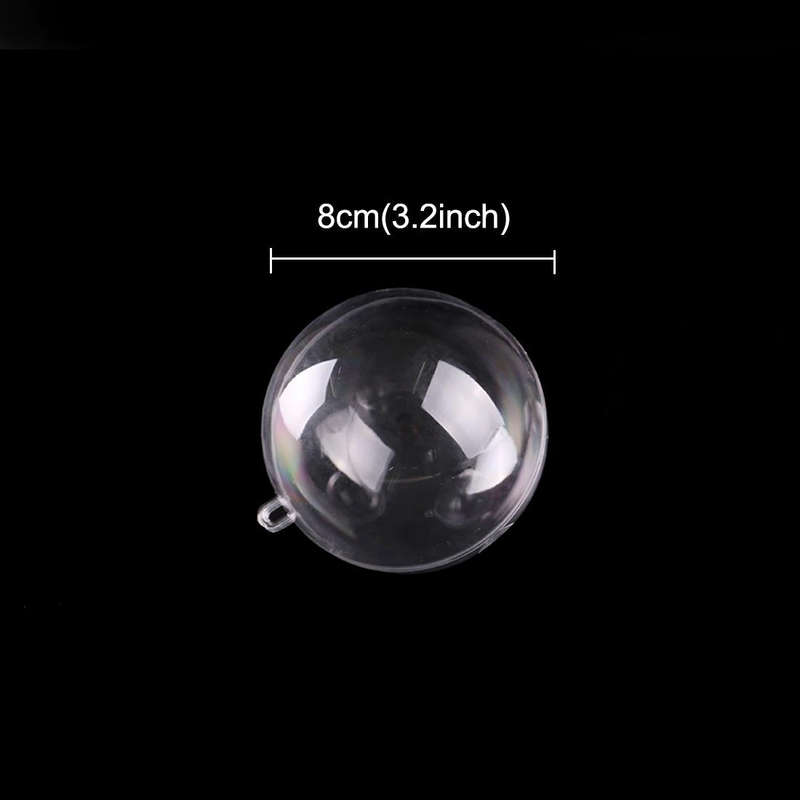 5 PCS Transparent Christmas Ball Hollow Plastic Sphere Ball Shaped Eternal Flower Ball Wedding Gi...