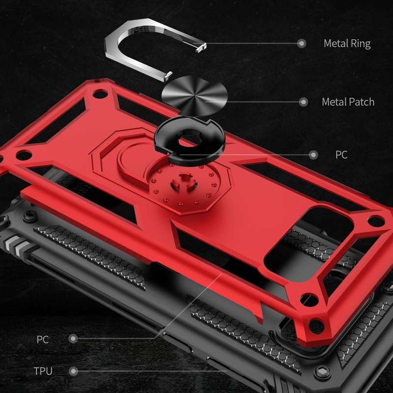 Armor Shockproof TPU + PC Protective Case for Galaxy S8, with 360 Degree Rotation Holder(Black)