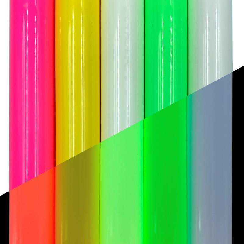 30 x 50cm Luminous PU Engraving Film Heat Transfer Vinyl(White Glowing Blue Light)