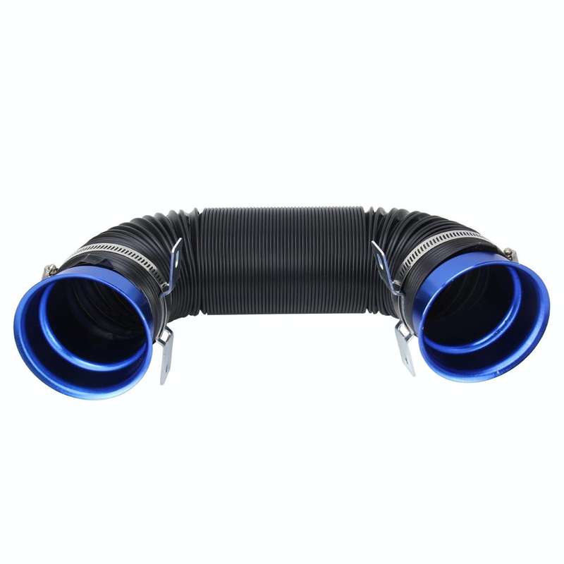 Car Auto Universal Tube Air Filter Adjustable Cold Air Injection Intake System Pipe Without Air F...