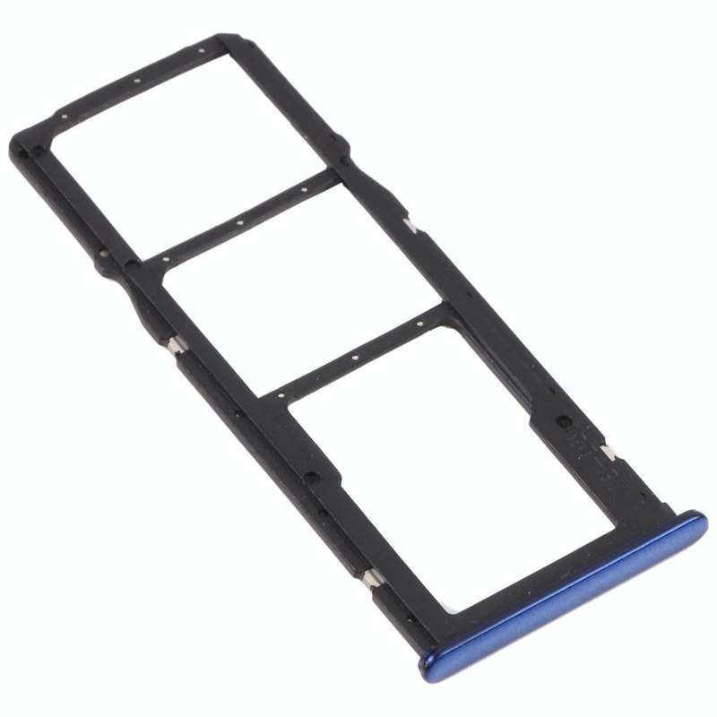 SIM Card Tray + SIM Card Tray + Micro SD Card Tray for Huawei Y5p (Blue)