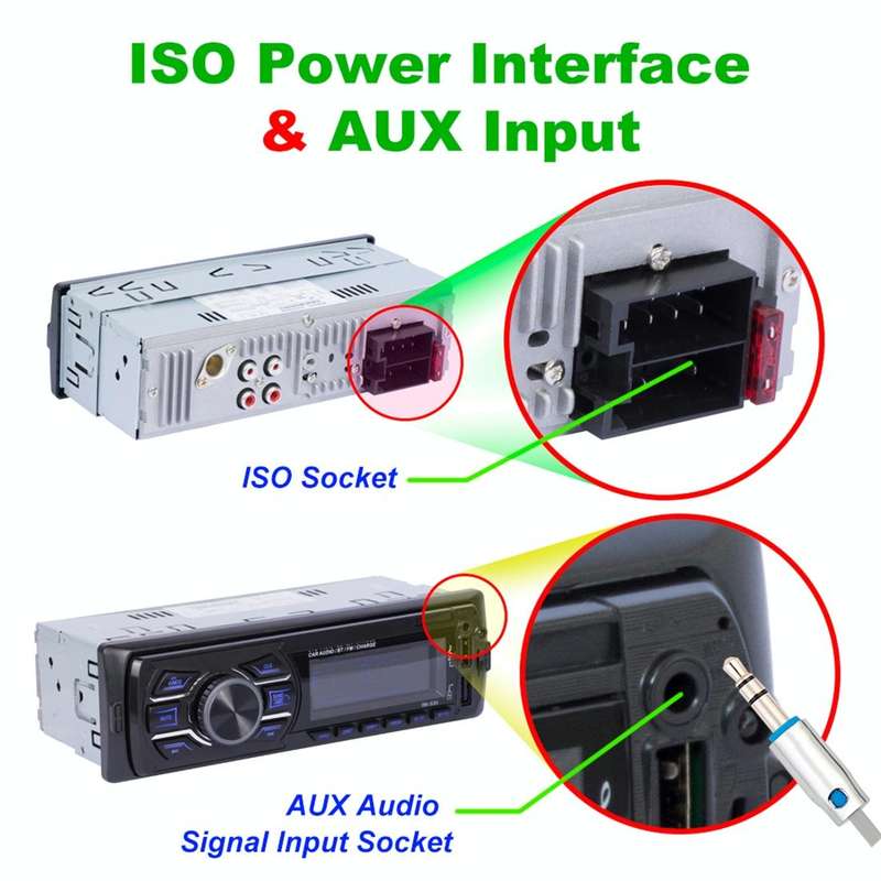 RK-535 Car Stereo Radio MP3 Audio Player with Remote Control, Support Bluetooth Hand-free Calling...