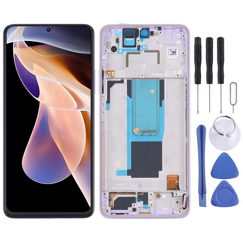 Original LCD Screen and Digitizer Full Assembly with Frame for Xiaomi Redmi Note 11 Pro China/Red...