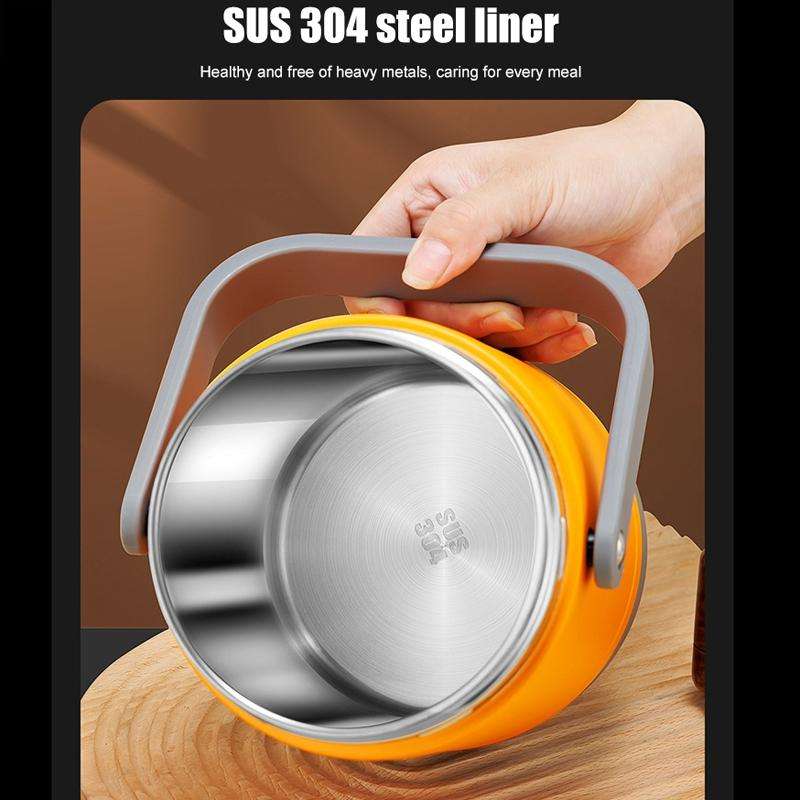 2.0L 304 Food Grade Insulated Lunch Box Electric Thermostat Lunch Bucket, CN Plug, Color: Tempera...