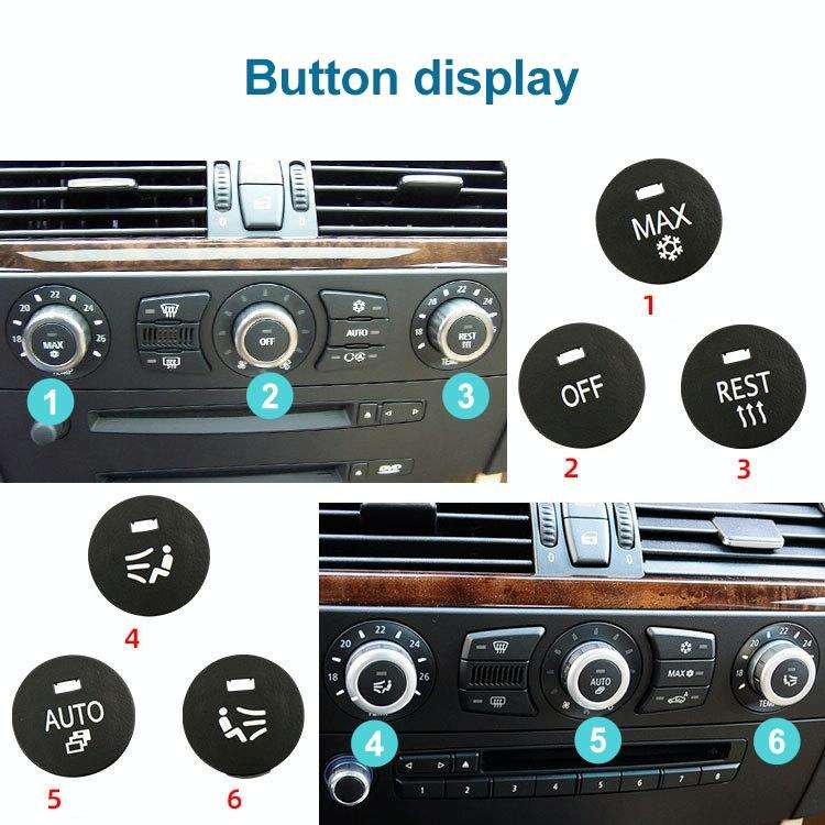 Car Air Conditioner Panel Switch Button MAX Snow Key 6131 9250 196-1 for BMW E60 2003-2010, Left ...