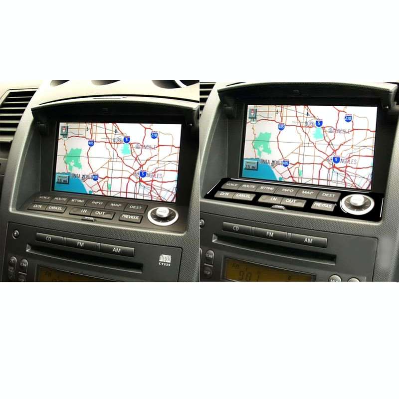For Nissan 350Z 2003-2009 Car Navigation Keys Decorative Stickers, Left and Right Drive Universal