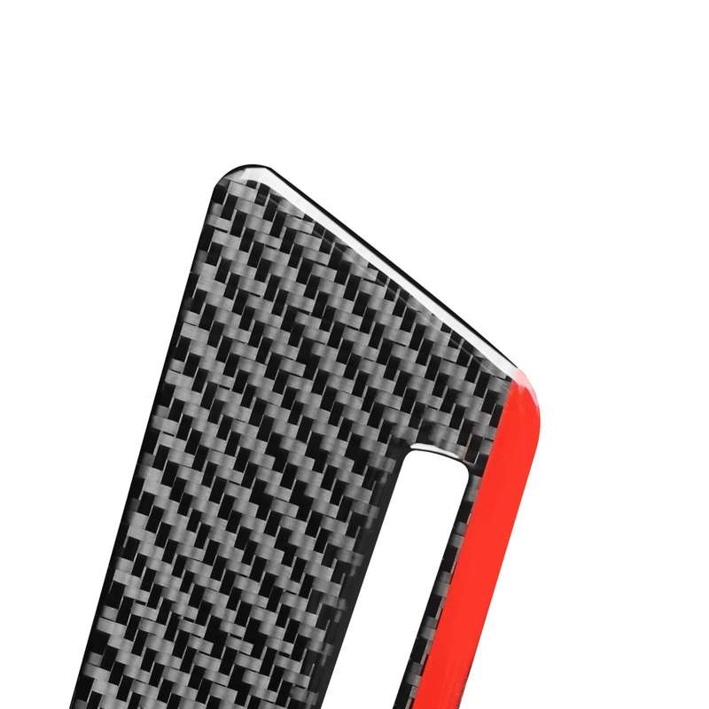 Carbon Fiber Car Co-pilot Trim Red Edge with Hole Decorative Sticker for Audi Q3 2013-2018,Right ...