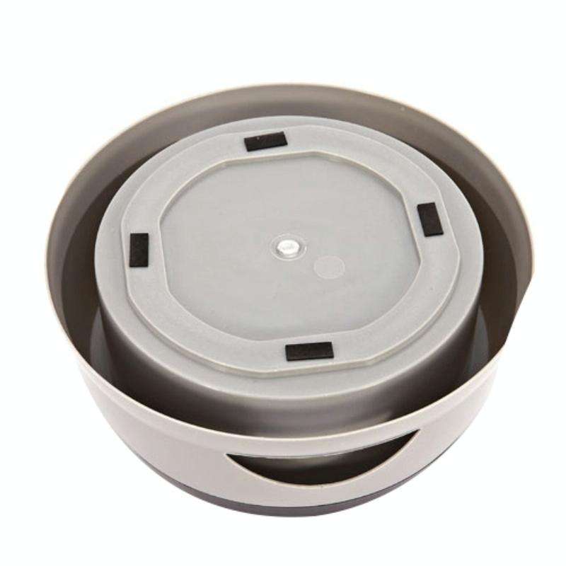 Pet Non-wet Mouth Splash-proof Drinking Fountain Dog Anti-overflow Car Bowl(Grandma Ash)