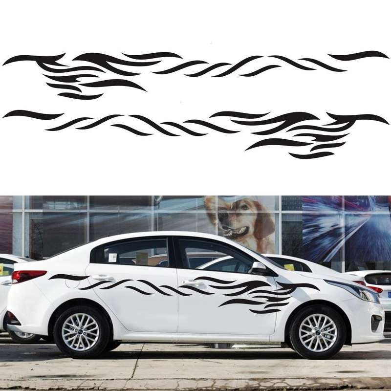 2 PCS/Set D-369 Totem Pattern Car Decorative Sticker(Blue)