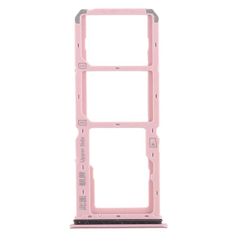 For Vivo Y83 2 x SIM Card Tray + Micro SD Card Tray (Red)