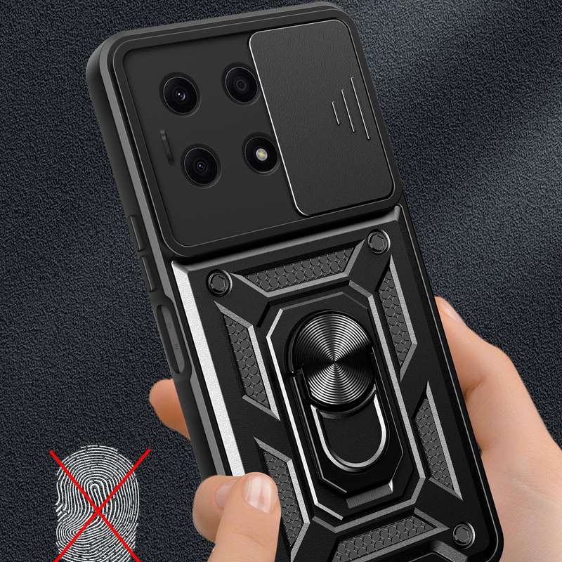 For Honor X8a 4G Sliding Camera Cover Design TPU + PC Phone Case(Silver)