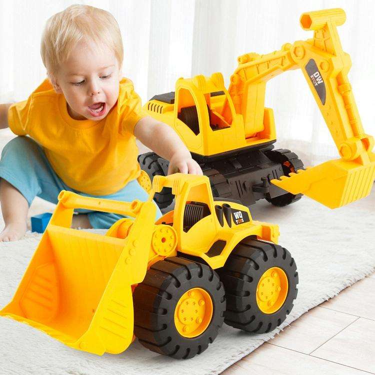 3 PSC / Set Children Simulation Drop-resistant Excavation Engineering Vehicle Toy Set, Random Sty...