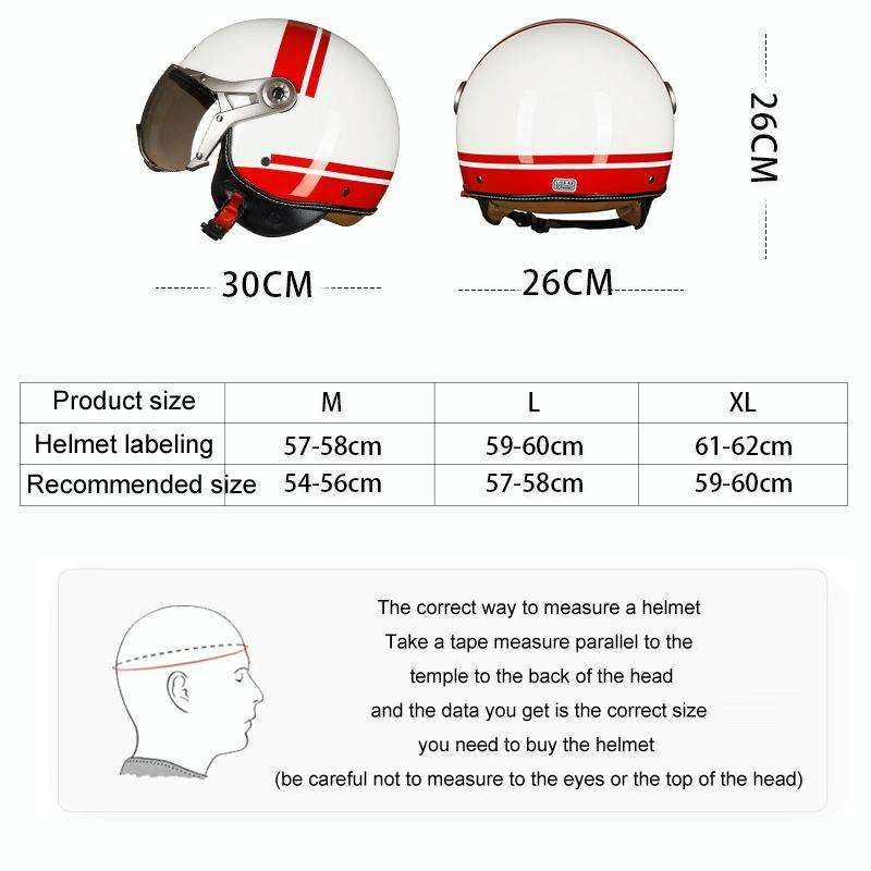 GXT Electric Vehicle Half Cover Helmet Four Seasons Retro Helmet, Size: L(Matte Black)