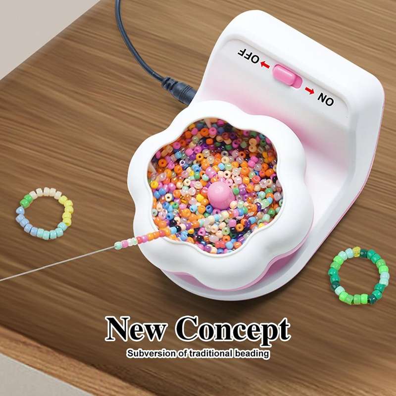 Electric Automatic Beading Machine DIY Handmade Bead Threading Machine Beading Tools Bead Stringe...