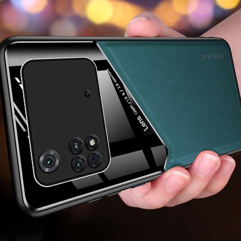 For Xiaomi Poco X4 Pro 5G All-inclusive Leather + Organic Glass Protective Case(Green)
