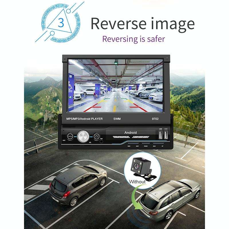 SWM 9702 Car HD 7 inch Android Radio Receiver MP5 Player, Support FM & Bluetooth & GPS & WiFi