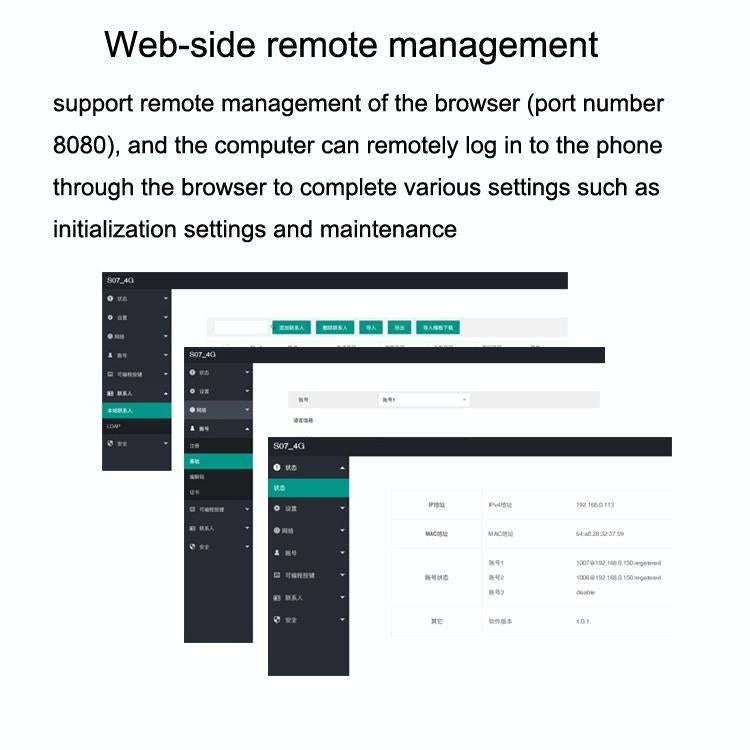 S07 Mobile Handheld WIFI Wireless Phone IP VOIP SIP Phone Support 4G Charging Base Network Phone