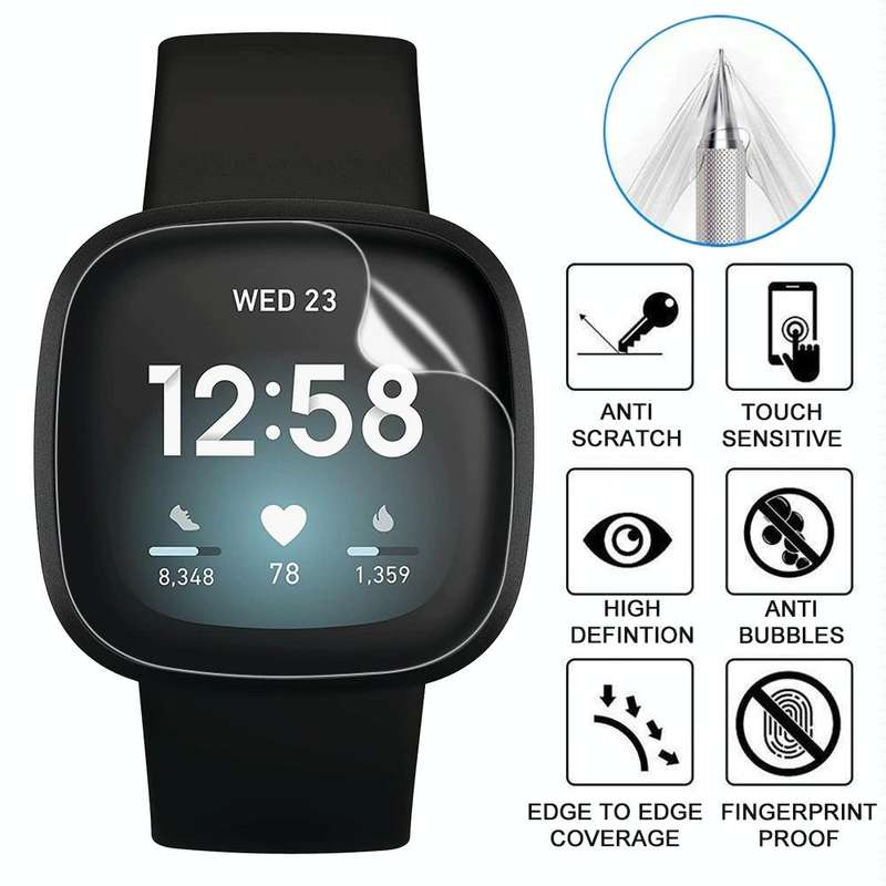 For Fitbit Versa 3 Soft Hydrogel Film Watch Screen Protector