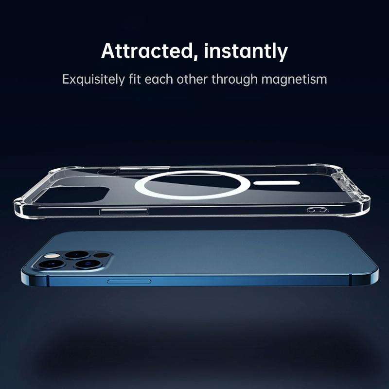For Huawei P40 Pro Magsafe Case Clear Four-corner Airbag Shockproof PC + TPU Case with Magnetic(T...
