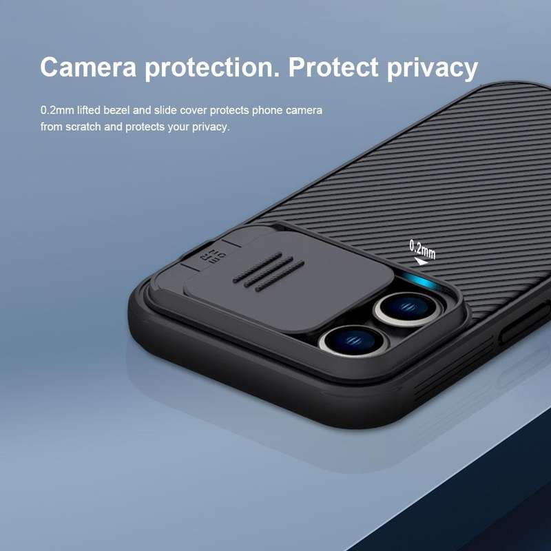 For iPhone 14 Pro Max NILLKIN CamShield Pro Protective Phone Case(Black)