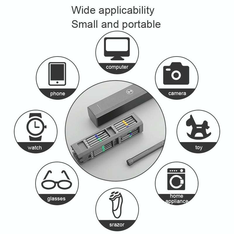 GREENER Screw Knife Set Disassembling Maintenance Tool, Series: 30 In 1 Aluminum Barrel