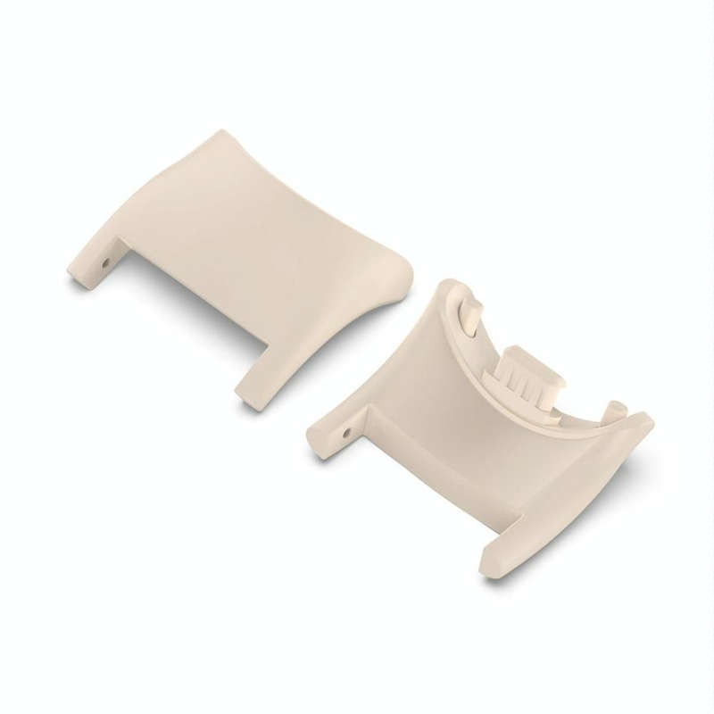 For Xiaomi Mi Band 8 1 Pair  PC Plastic Watch Band Connector(Ivory White)