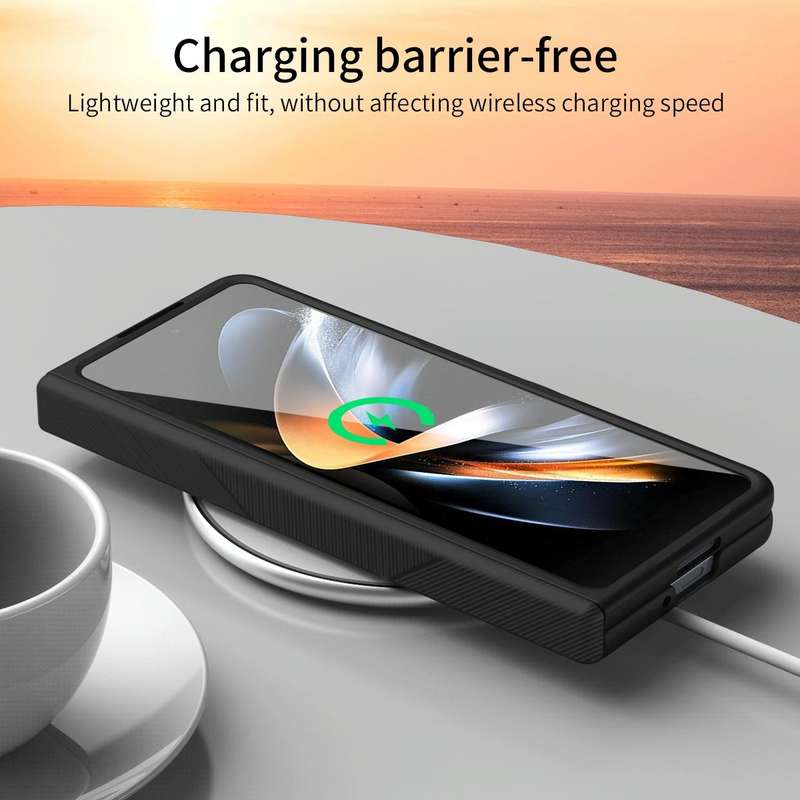 For Samsung Galaxy Z Fold4 5G Extraordinary Series Hinged Folding Full Phone Case with Pen Slot &...
