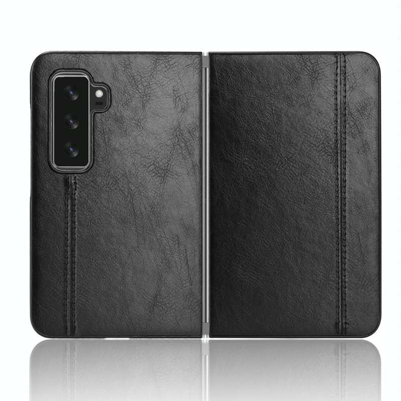 For Microsoft Surface Duo 2 Sewing Cow Pattern Skin PC + PU + TPU Case(Black)