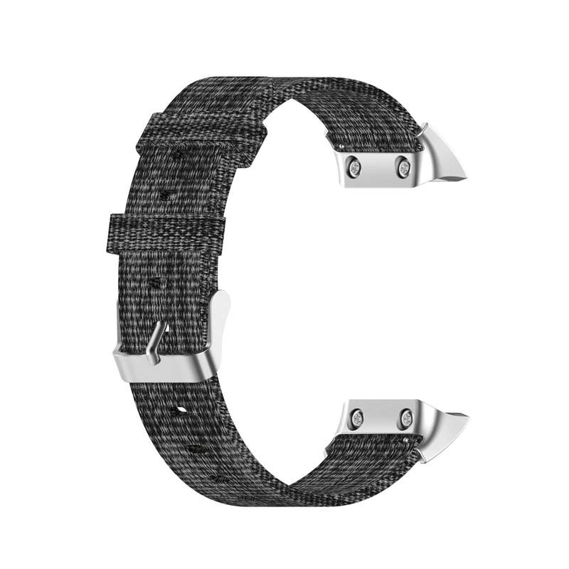 For Garmin Forerunner 35 / 30 Universal Nylon Canvas Watch Band(Grey)