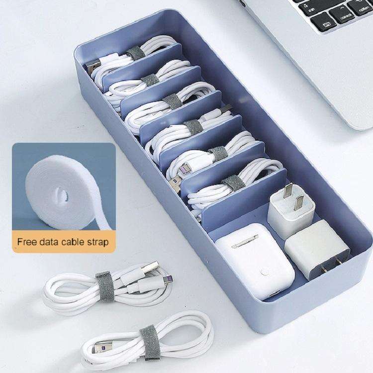 Desktop Data Cable Storage Box Dust-proof Line Box Single-layer(Yellow)