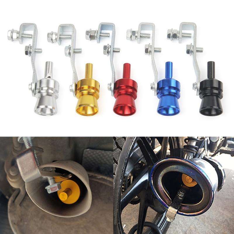 Universal Aluminum Turbo Sound Exhaust Muffler Pipe Whistle Car / Motorcycle Simulator Whistler, ...
