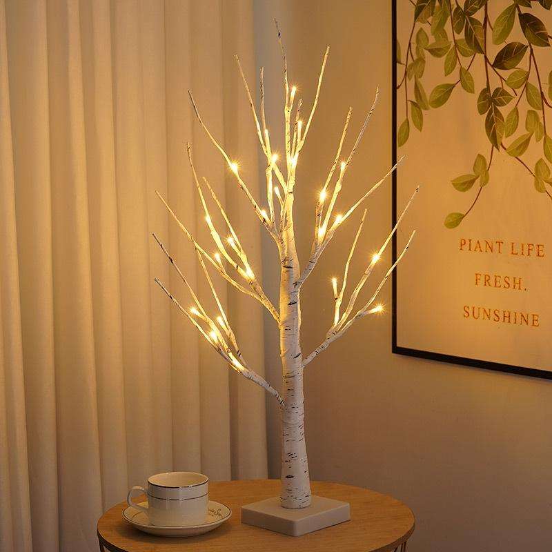 SJ-SD001 LED Christmas Party Decoration Birch Tree Decorative Light, Style: Detachable Base