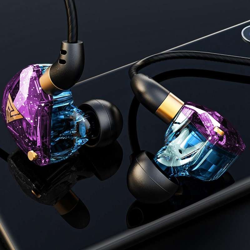 QKZ SK8 3.5mm Sports In-ear Dynamic HIFI Monitor Earphone with Mic(Colorful)