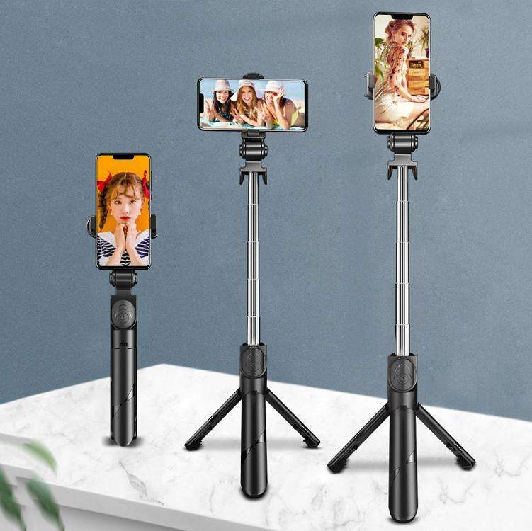 Bluetooth Black XT02 360-Degree Rotating Multi-Function Retractable Mobile Phone Selfie Stick To ...