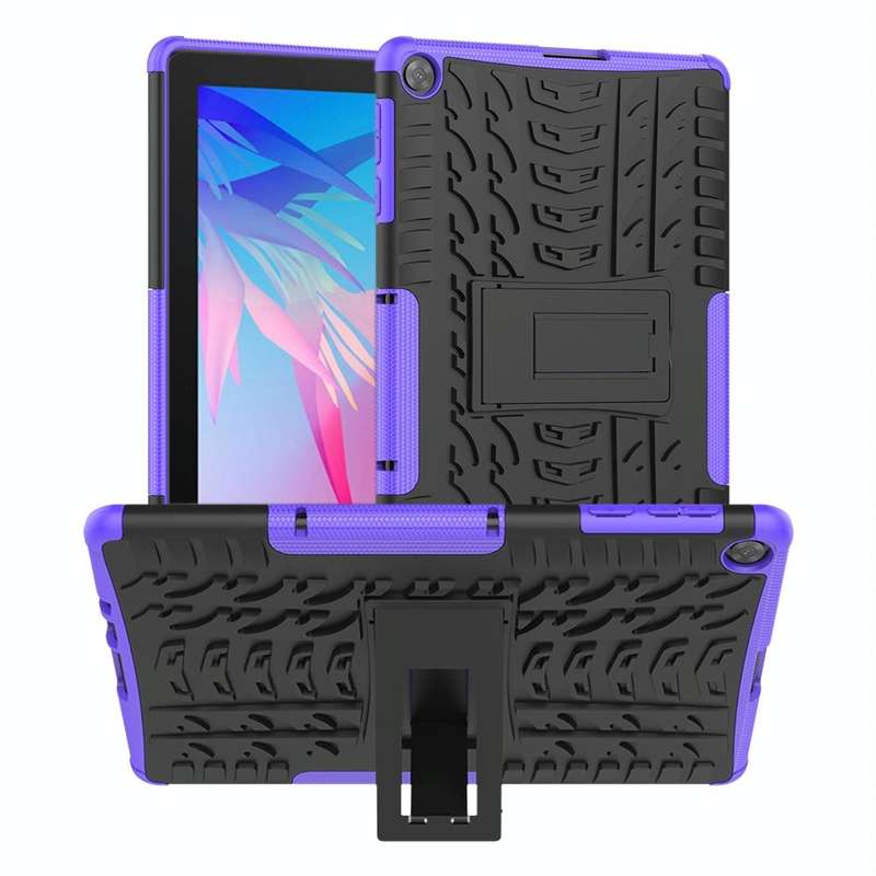 For Huawei MatePad T10/T10S/Enjoy 2 Tire Texture Shockproof TPU+PC Protective Case with Holder(Pu...