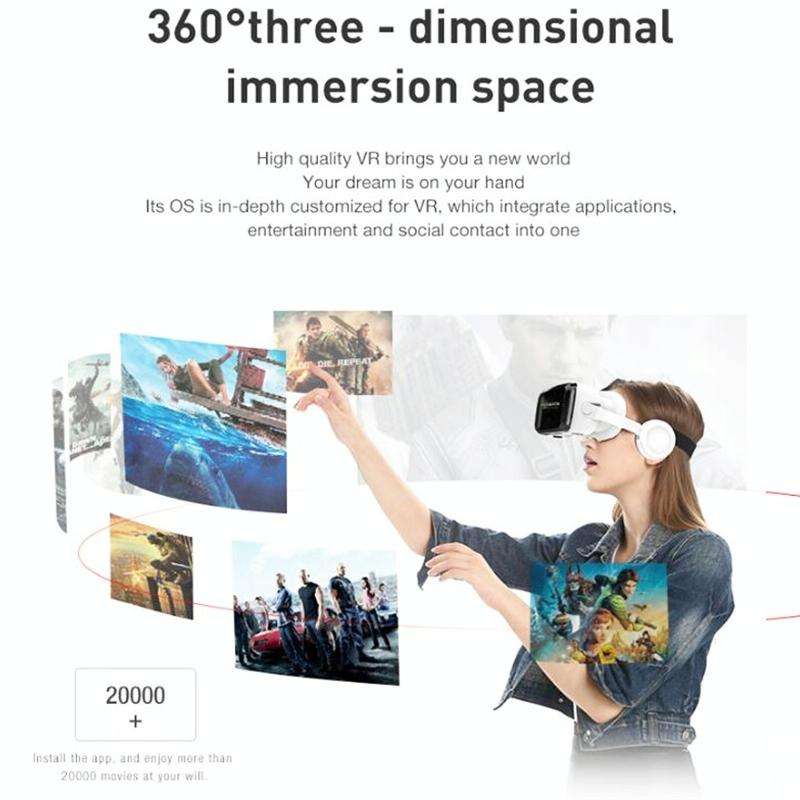 VRSHINECON G04BS+B03 Handle 3D Virtual Reality Helmet VR Glasses With Bluetooth Headset