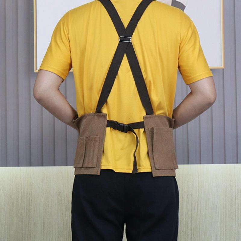 Canvas Electric Craftsmen Multi Pocket Tool Apron(Khaki)