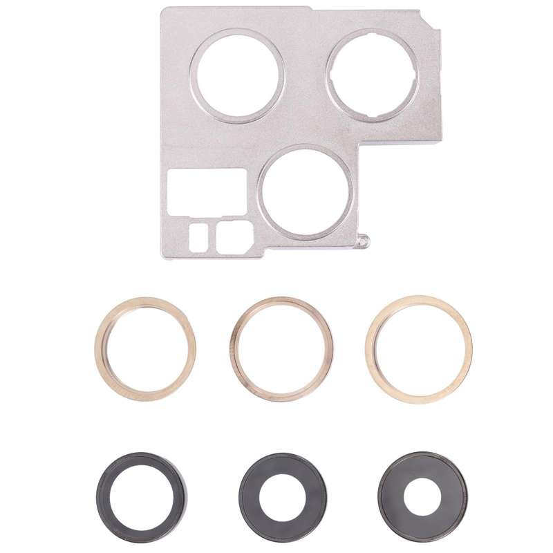 Camera Lens Cover With Retaining Bracket for iPhone 13 Pro Max(Gold)