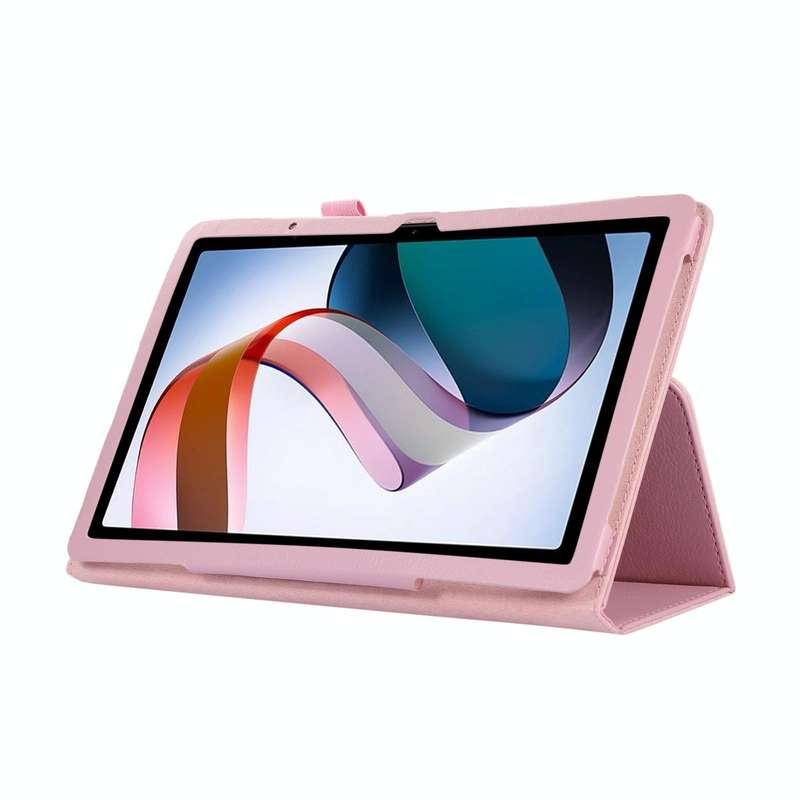 For Xiaomi Redmi Pad 10.61 Litchi Texture Leather Tablet Case with Holder(Pink)