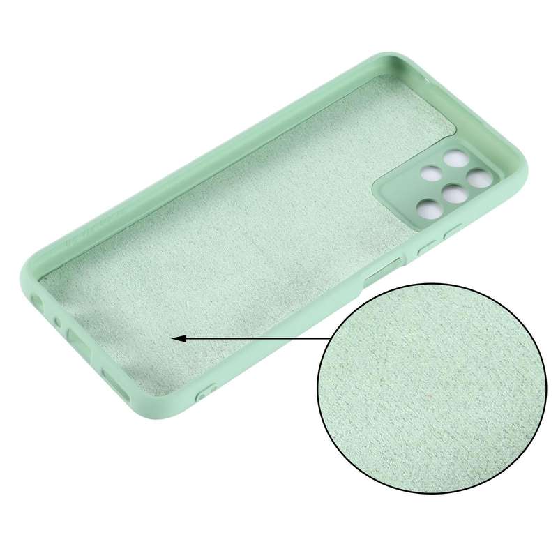 For ZTE V30 Vita Pure Color Liquid Silicone Shockproof Full Coverage Phone Case(Green)